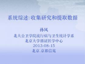 2013年循证医学与实效研究方法学研讨会