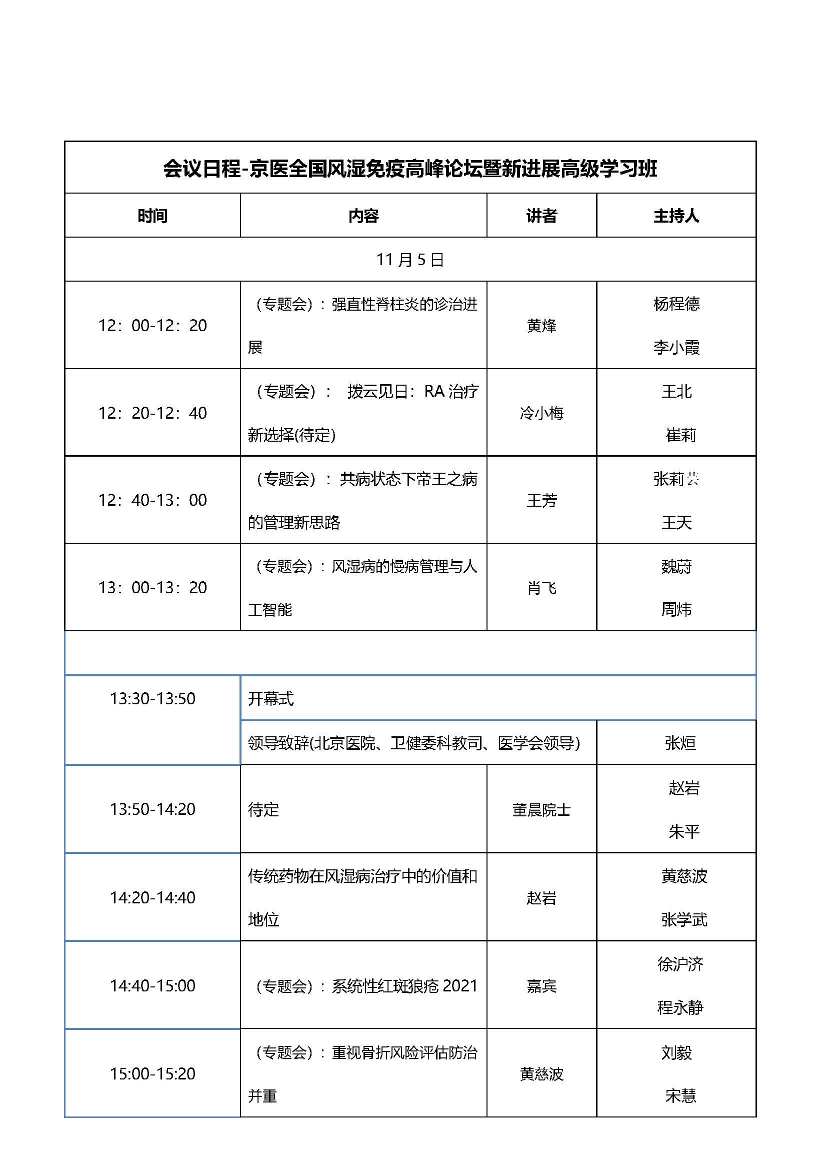 京医论坛会议日程 10 15 2pm